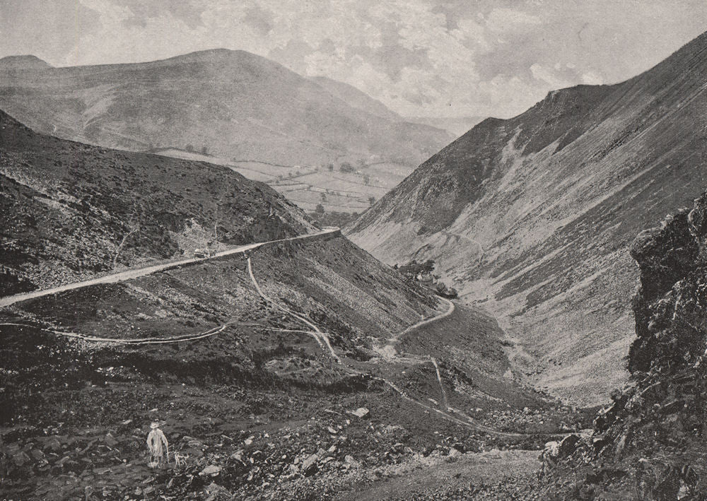 CONWY. Sychnant pass. Wales 1900 old antique vintage print picture